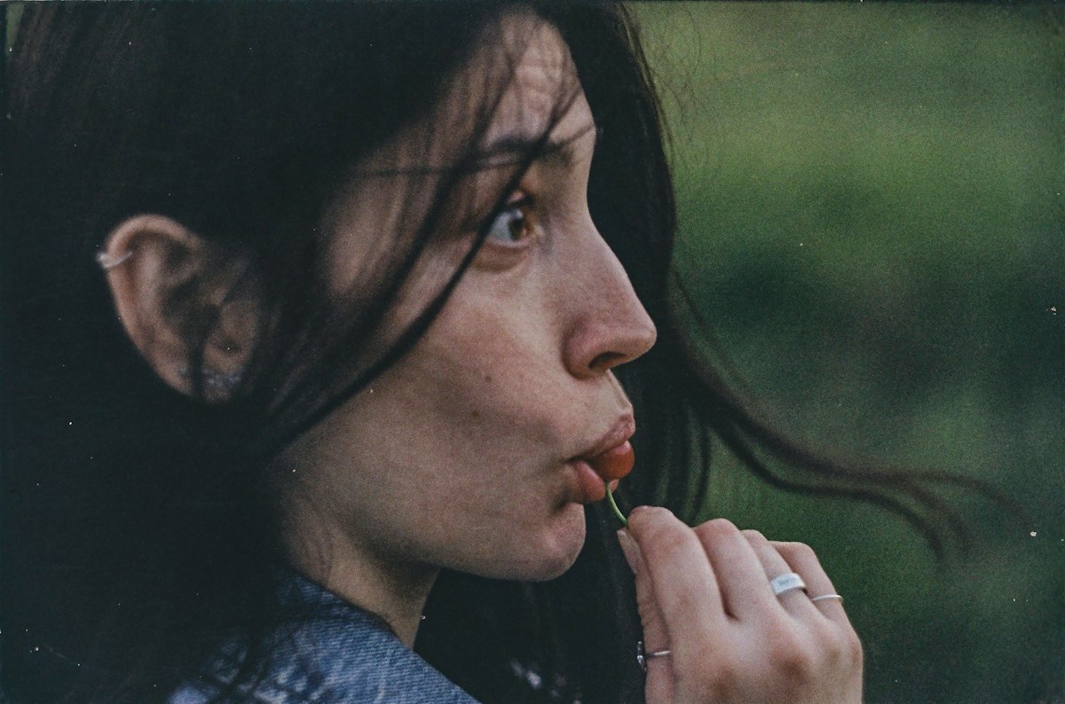 Person enjoying healthy meal for eye health